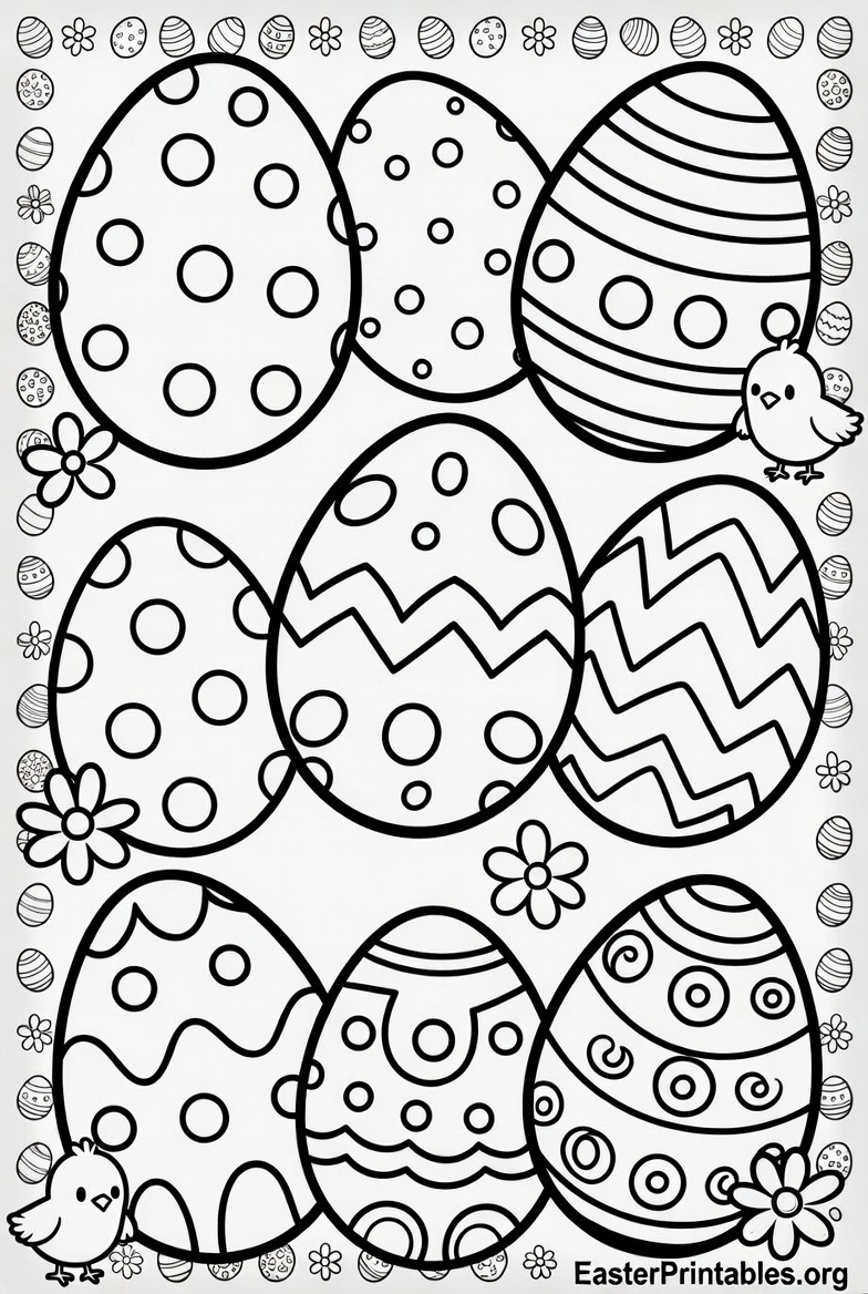 Bunny in Spring Garden, Download at EasterPrintables.Org